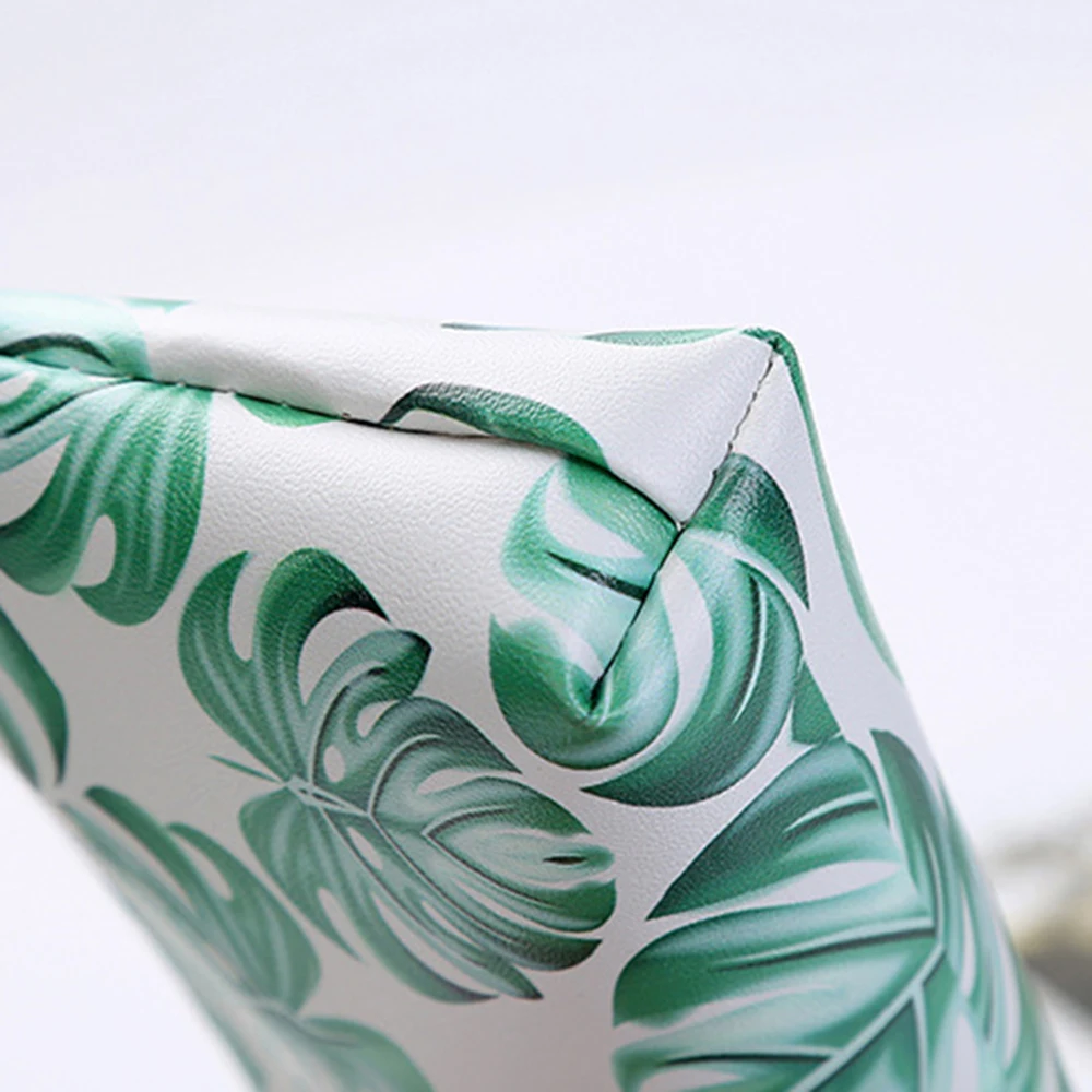 Небольшие свежие листья милый большой емкости Карандаш Чехол сумка для