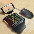 Игровая клавиатура и мышь для одной руки, портативная мини-клавиатура с RGB-подсветкой для ПК, PS4, Xbox, геймеров