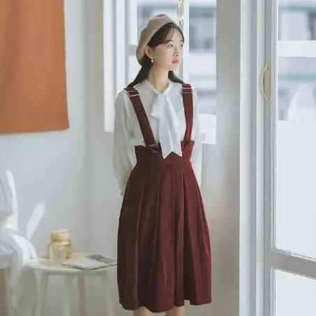 Лолита Осень Зима Женское платье без рукавов Спагетти ремень Готический Sukienki