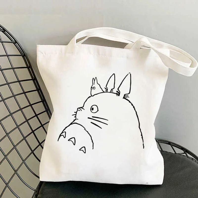 

Totoro shopping bag cotton bolsa tote jute bag grocery reusable bag reusable tote sac cabas bolsas reutilizables custom