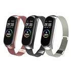 Магнитный смарт-браслет с пряжкой для Xiaomi Mi Band 3, 4, металлический ремешок золотого и серебряного цвета для Mi Band 3, 4 Pulseiras