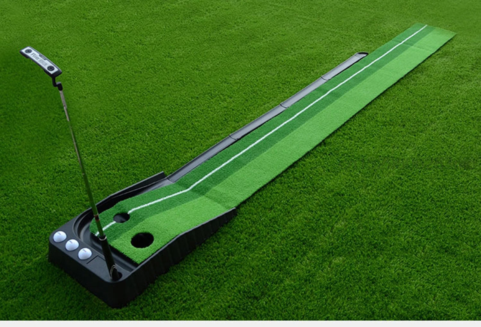 

Indoor Protable Golf Practice Mats Training Tool Driving Swing Putting Trainer Putter Pad Carpet Green for Home Office 2.5/3M