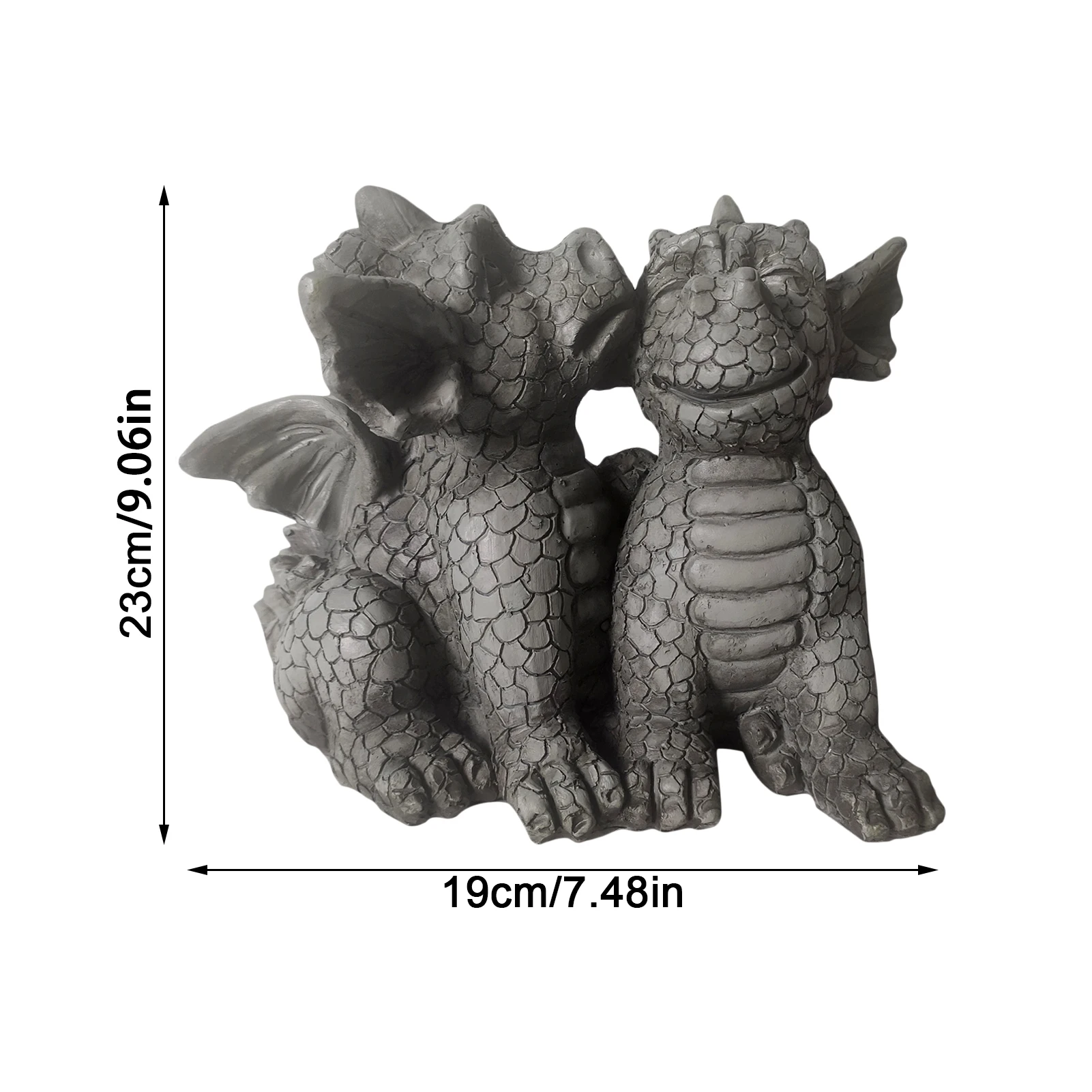 

Garden Dragon Ornament Decorative Couple Dragon Statue Resin Statue Modern Garden Decoration Lawn Ornament Accessories Tools