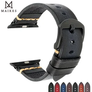 Ремешок для Apple Watch 44 мм, 40 мм, 42 мм, 38 мм, SE 6, 5, 4, 3, 2, сменный, кожаный ремешок для часов ручной работы