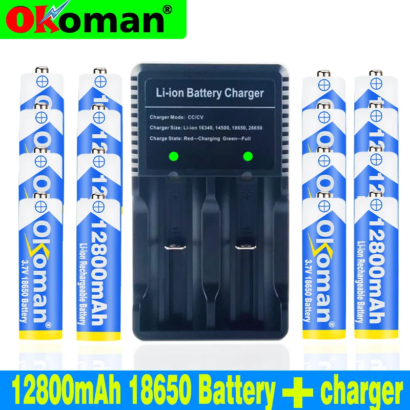 Новинка перезаряжаемая литий ионная батарея Okoman 18650 в 3 7 мАч для игрушек