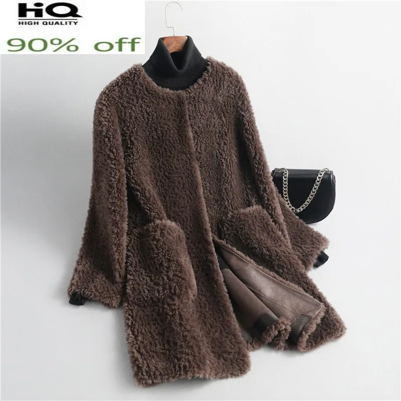 

Женское шерстяное пальто Gxy631, куртка из натуральной овчины на осень и зиму, 2022