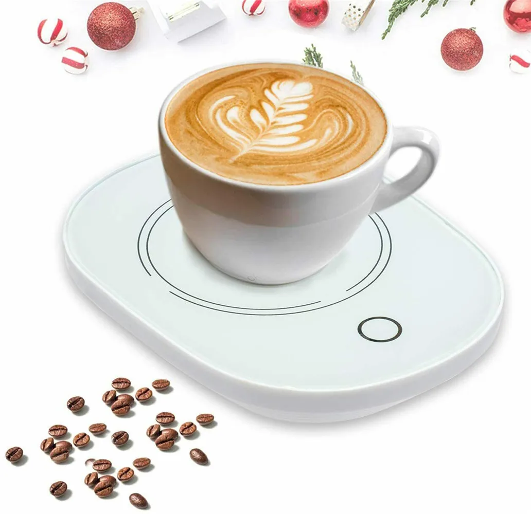 

2022 New Smart Electric Coffee Warmer Tea Milk Drink Heater Pad Auto Shut Off 55 Degree Constant Temperature Coaster Us Plug