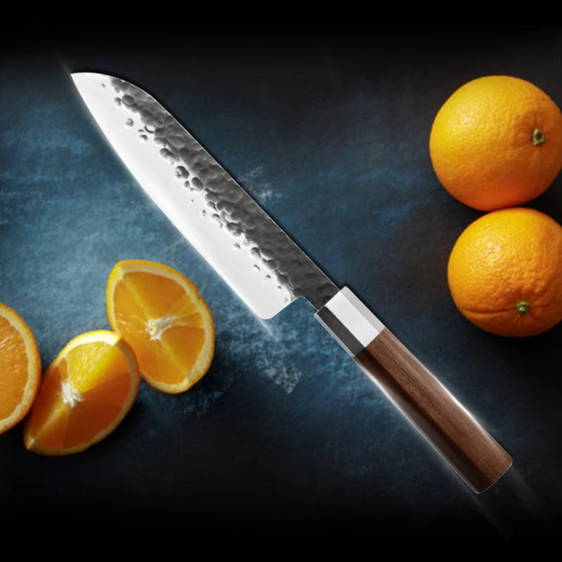 XYJ набор кухонных ножей кованый ручной нож шеф-повара разделочный сантоку Кливер