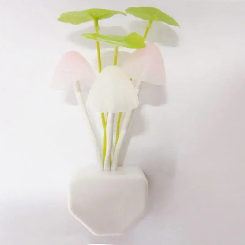 

Creative LED Night Light Sensor Control Mushroom Lamp Novelty Night Light EU Plug Bedroom Babyroom Kitchen Bedside Lamps for Kid