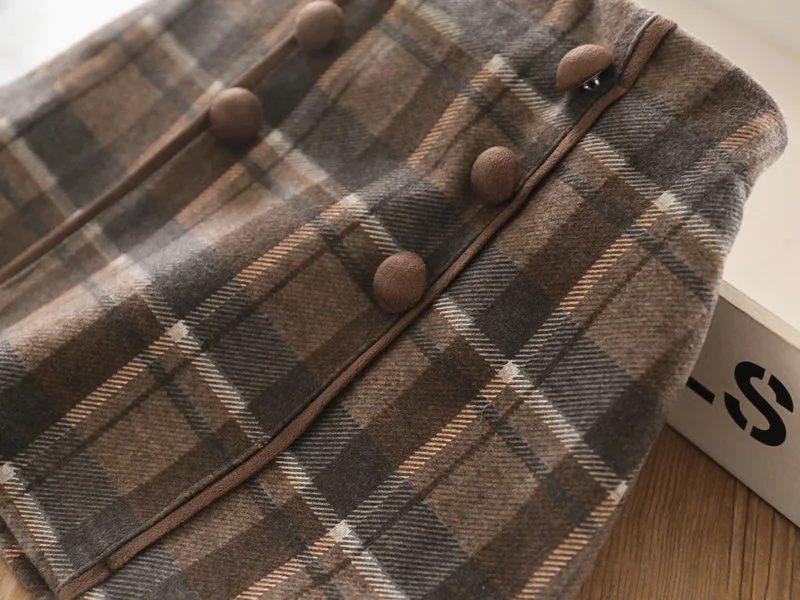 Бархатная клетчатая юбка для девочек одежда малышей детская оптовая продажа |