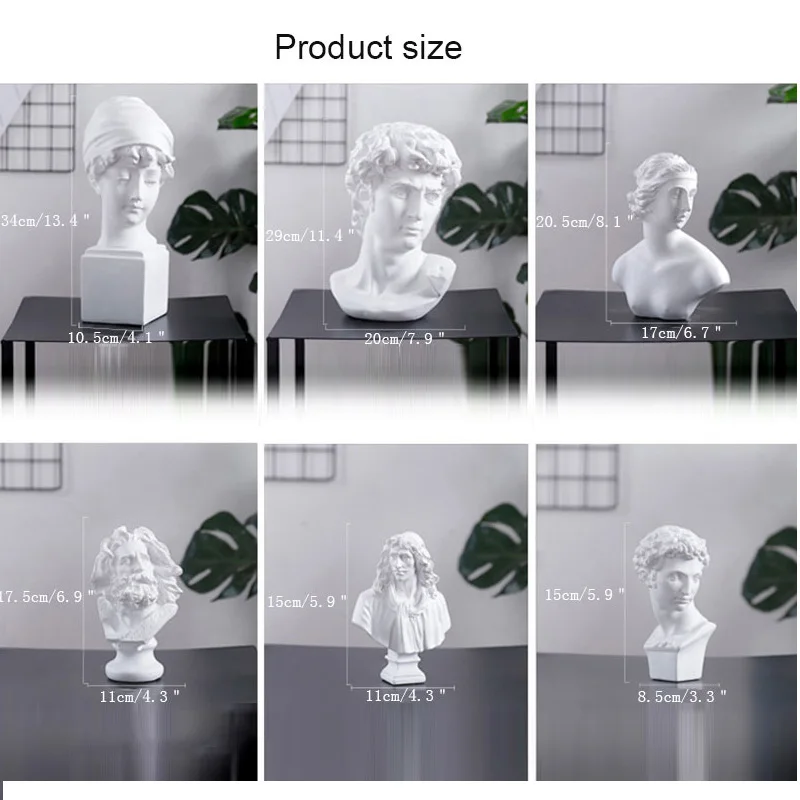 Европейский греческий герой бюст эскиз орнамент из смолы имитация венерины