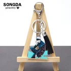 Брелок для ключей с аниме-рисунком, акриловый держатель для ключей с кисточками в виде фигурки ююютсу, Джоджо, итадора, хигуро, кугисаки, сукуна, детские подарки