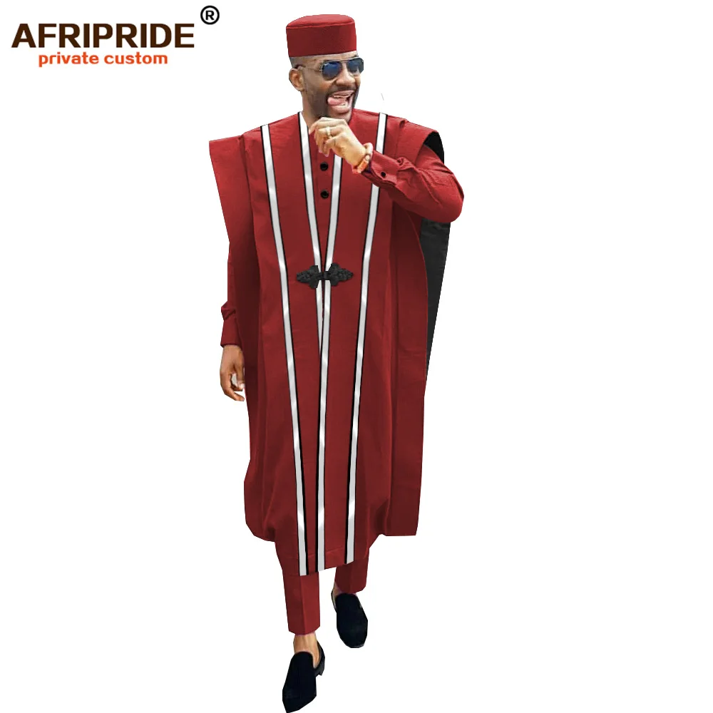 Африканская мужская одежда Agbada Robe Dashiki рубашки брюки из Анкары в стиле племени