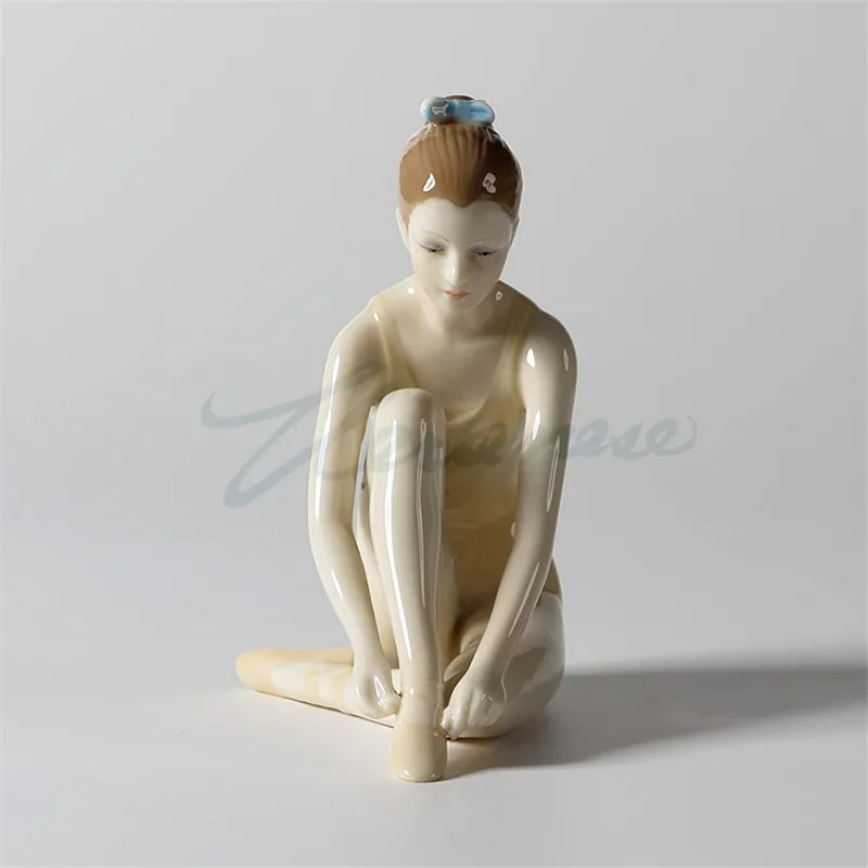 

CERAMICS DECORATION UNDERGLAZE BALLET TEENAGE GIRL ART SCULPTURE FIGURE STATUE CRAFT HOME DECORATION BIRTHDAY GIFT R3381