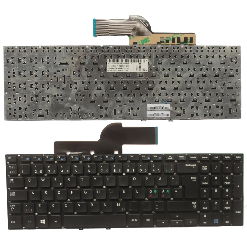 Новая клавиатура NE для Samsung NP355E5C 350V5C NP350V5C 355V5C NP355V5C 550P5C NP350E5A Скандинавская черная
