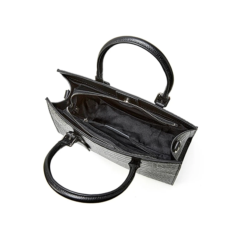 

Burminsa Vintage Crocodile Pattern Women Genuine Leather Handbags Unique Design High Quality Ladies Shoulder Messenger Bags 2020