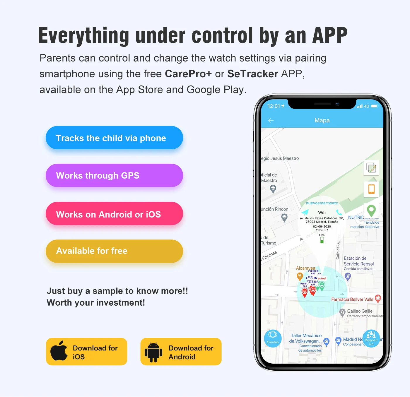 Смарт часы для детей GPS 4G слежение IP67 водонепроницаемые умные Android IOS забор SOS