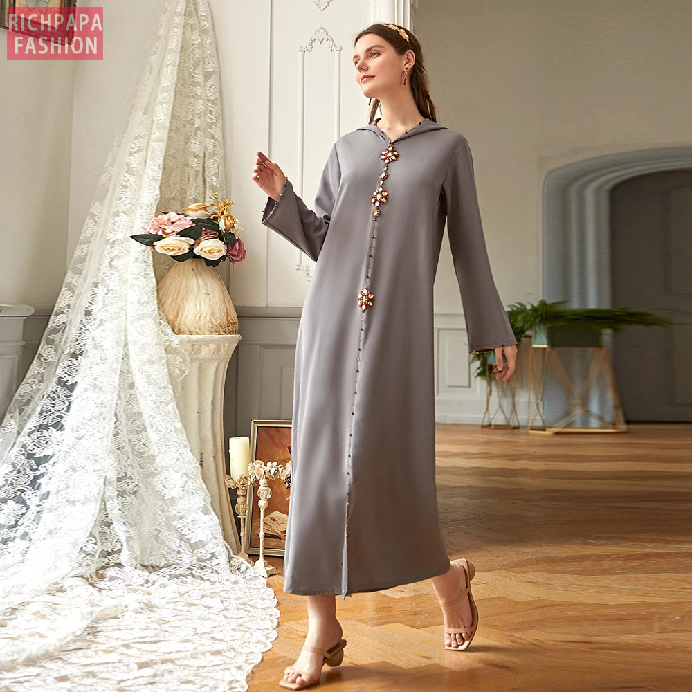 Eid Mubarak Кафтан Дубай Abaya Турция мусульманский хиджаб платье ислам одежда мужские