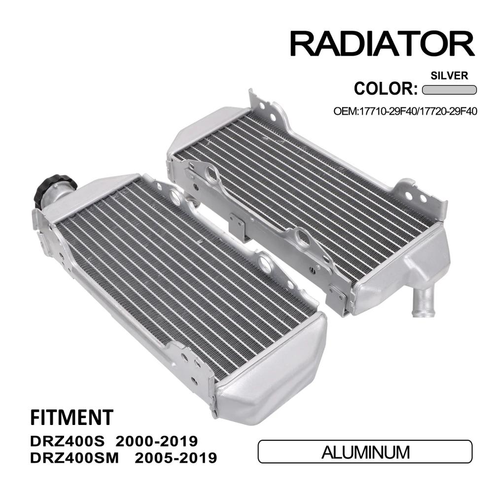 

Радиатор охлаждения двигателя мотоцикла для Suzuki DRZ400S 2000-2019 DRZ400SM 2005-2019 DRZ 400S 400SM