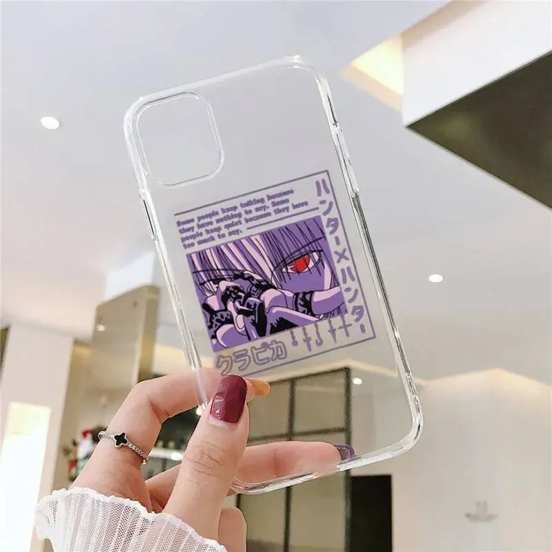 

hunter x hunter Phone Case Transparent soft For iphone 5 5s 5c se 6 6s 7 8 11 12 plus mini x xs xr pro max