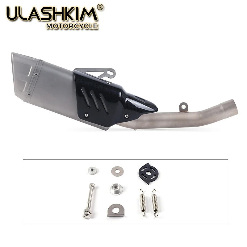 

Motorcycle Full System Exhaust Muffler Modified Middle Link Pipe Slip On For kawasaki Z800 2013 2014 2015 2016