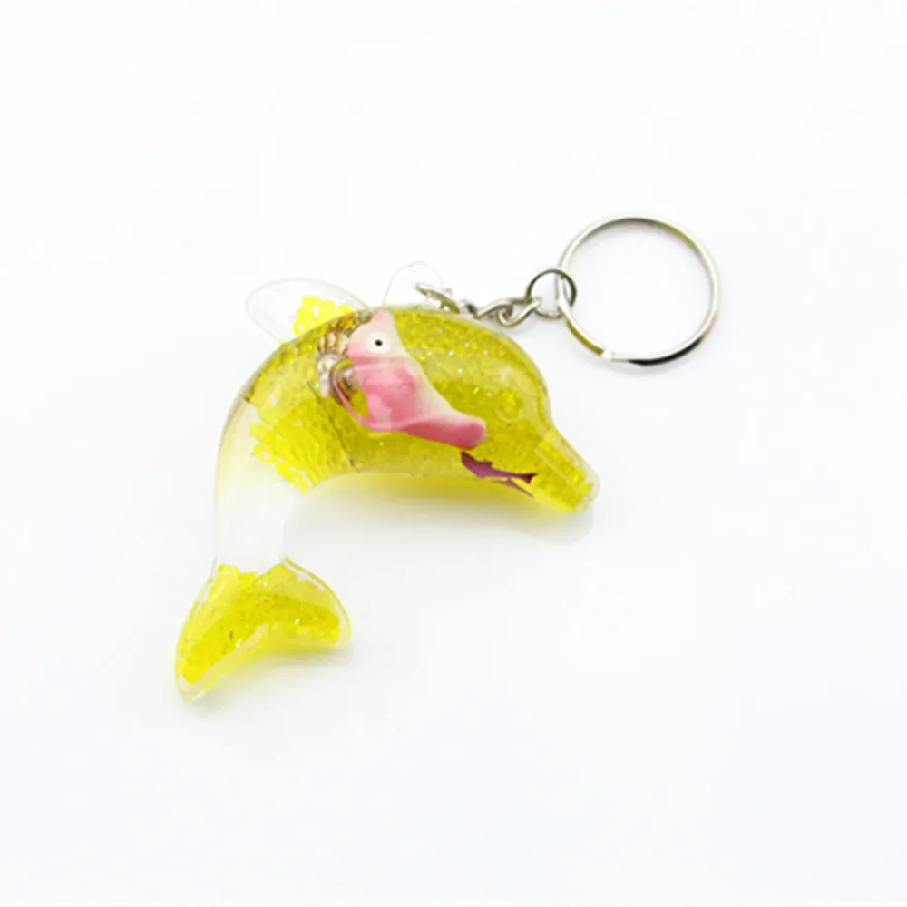 Креативный пластиковый Дельфин kechain дешевый плавающий брелок с морским животным