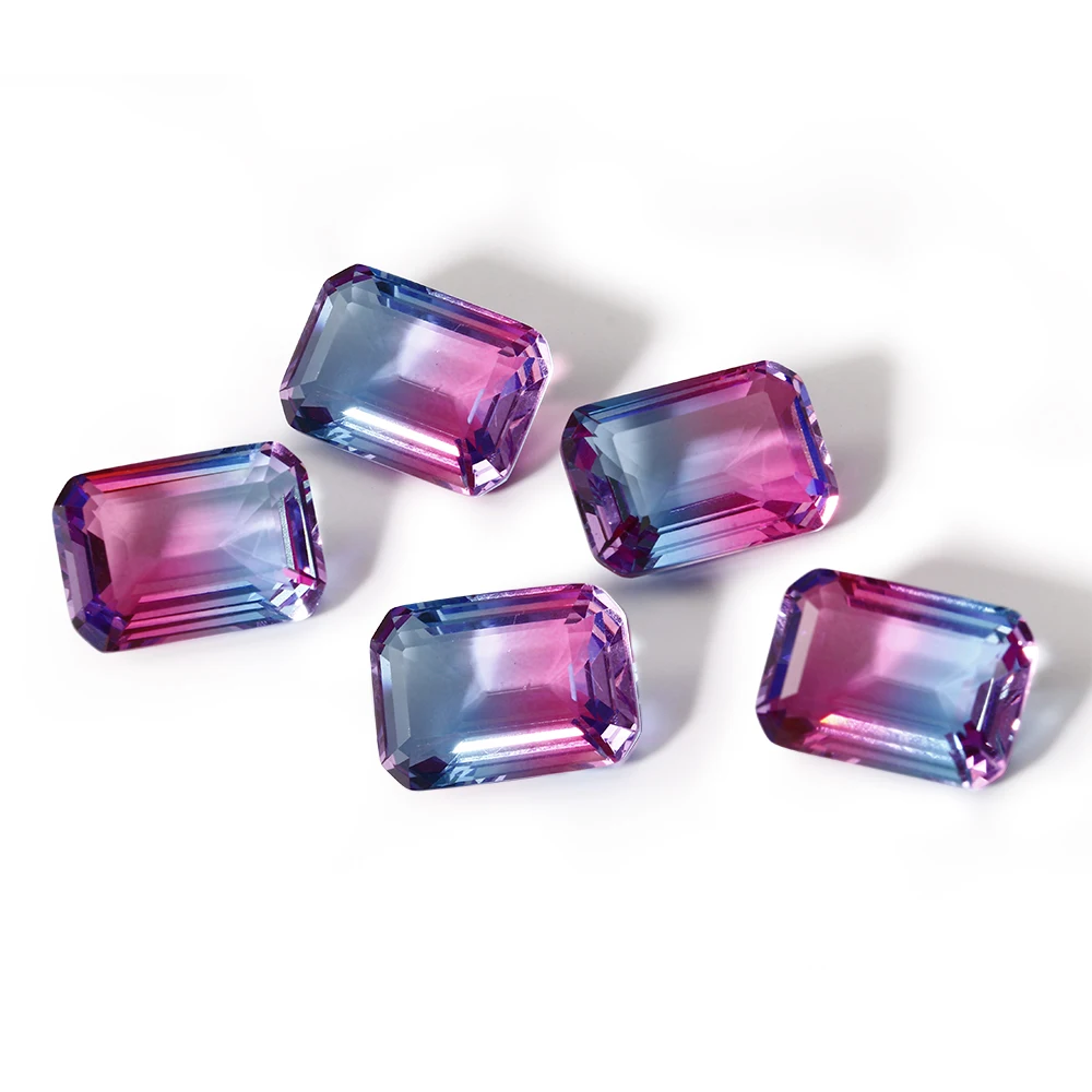 Талисманы 10X14MM Настоящее Свободные драгоценные камни прямоугольных 6 3-6.5ct
