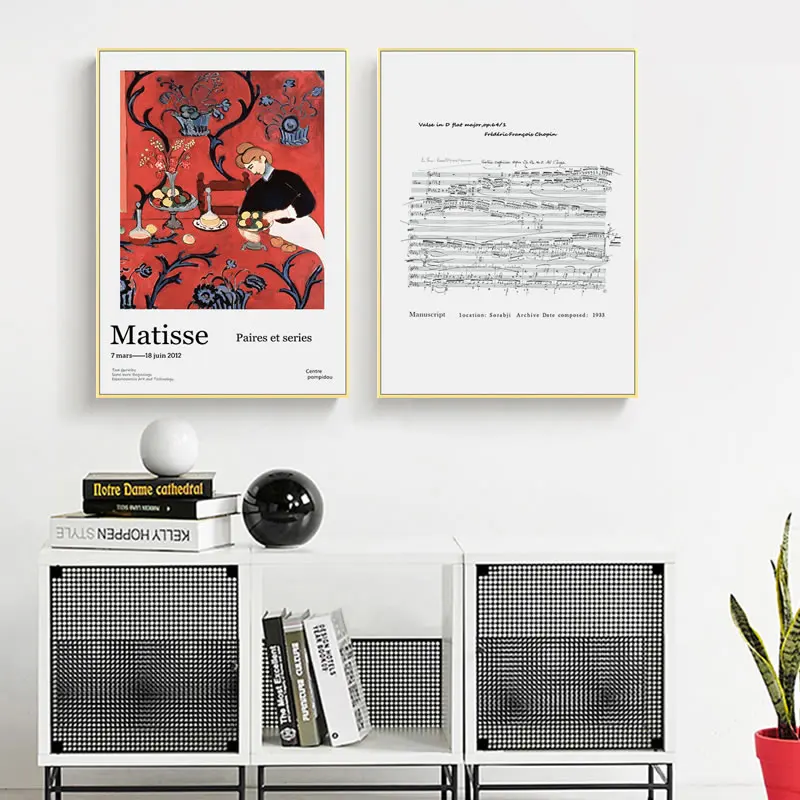Matisse простая современная мода Chopin партитуру домашний декор постеры с живописным