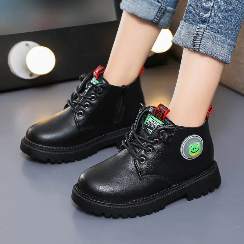 

Children's Short Boots 2020Winter New Style Boys'boots British Style Small Children's Boots Girls'boots Martin Boots Suede Boots