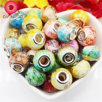 10pcs 16x10mm big hole new glass ripple murano chain spacer beads fit european pandora charms bracelets necklace jewelry making