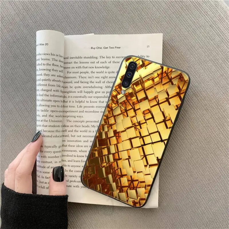 

Golden gold pattern printed flower Phone Case For Samsung galaxy S 9 10 20 A 10 21 30 31 40 50 51 71 s note 20 j 4 2018 plus