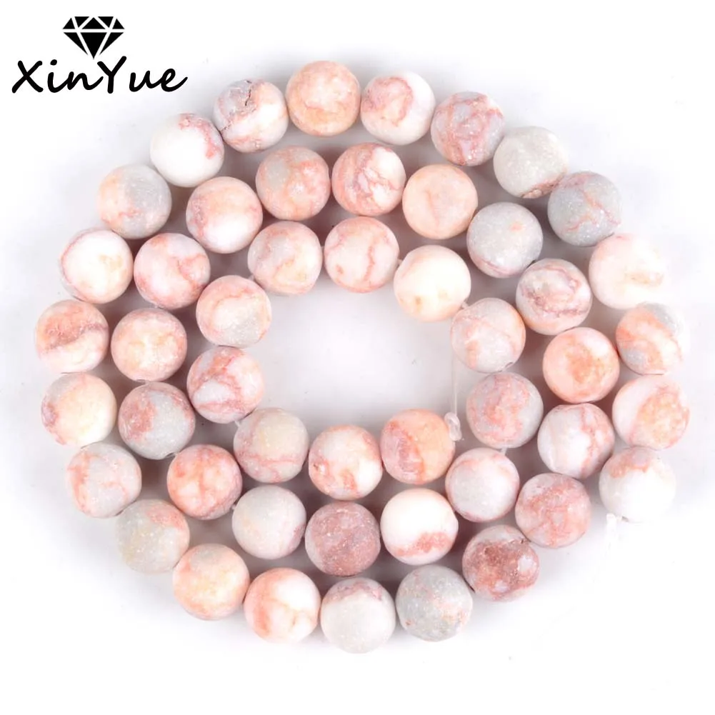 

Natural Dull Polish Red Web Jasper Stone Beads Round Loose Spacer For Jewelry Making DIY Bracelet Handmade 4/6/8/10/12mm