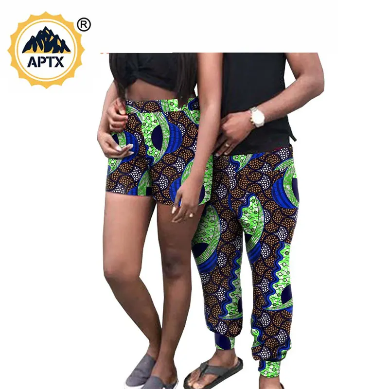 

Африканская одежда, женские шорты с принтом, подходящая африканская одежда для пар, мужские длинные штаны, одежда ручной работы, S20C015