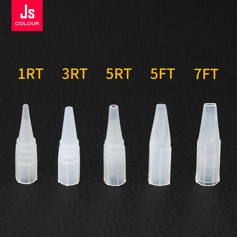 

Одноразовый наконечник иглы для татуировок 1R 3R 5R 5F 7F, белые пластиковые наконечники игл для татуировок, наконечники для перманентного макия...
