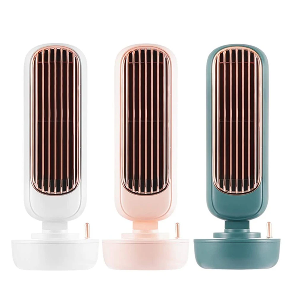 

2 In 1 Mist Fan USB Charging Humidification Tower Fan Mute Desktop Moisturizing Air Cooling Conditioner Humidifier Home Office