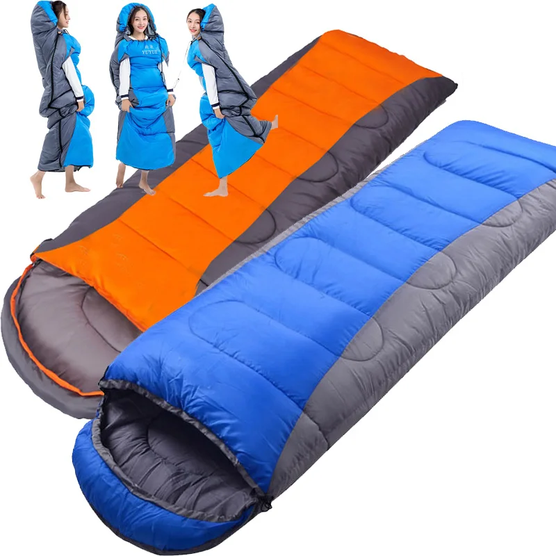 

Спальный мешок для кемпинга на открытом воздухе, ультралегкий водонепроницаемый, туристическое снаряжение, мебель для путешествий, 4-х сезонный теплый мешок для сна