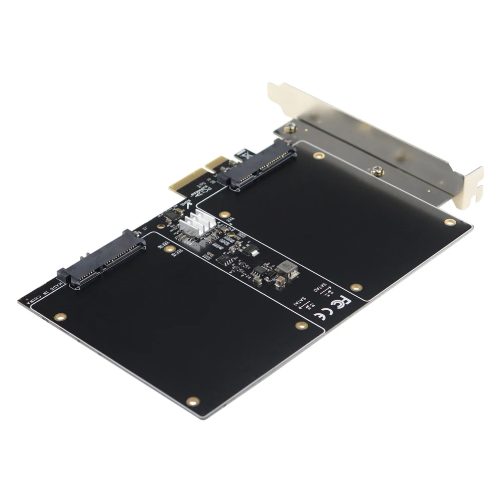 адаптер zeadow pci e x2 на 2 порта sata 30 6 гбитс