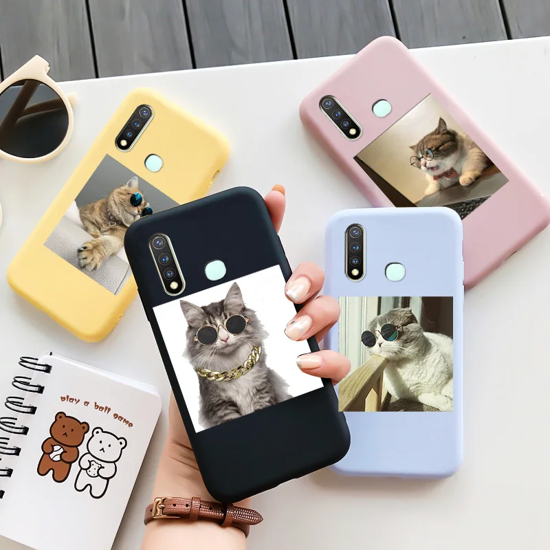

Cute Cat Soft TPU Shell For VIVO U3 y17 y5s z5i Case Silicone Matte Thin Smooth Personality Trend Fundas For VIVO Case Cover