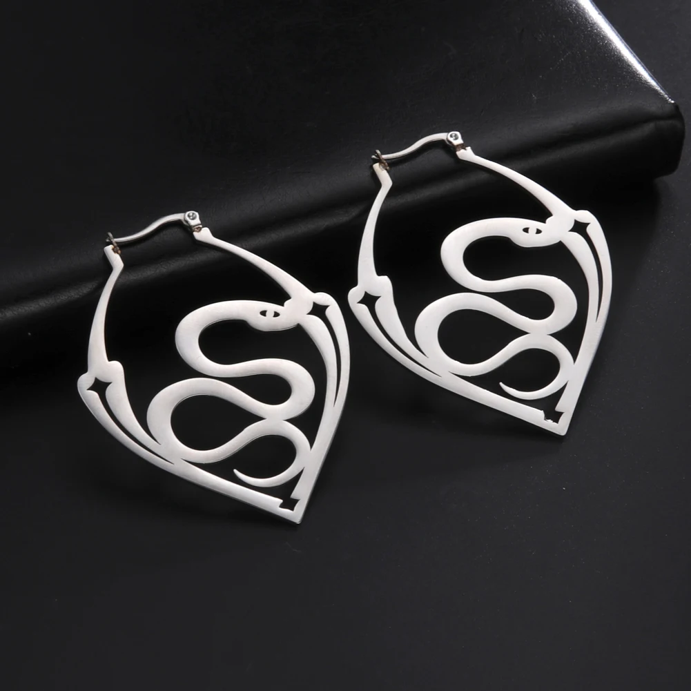 

Sipuris Animal Snake Stainless Steel Dangle Earrings For Women Vintage Punk Jewelry Valentine's Day Gifts For Girlfriends New In