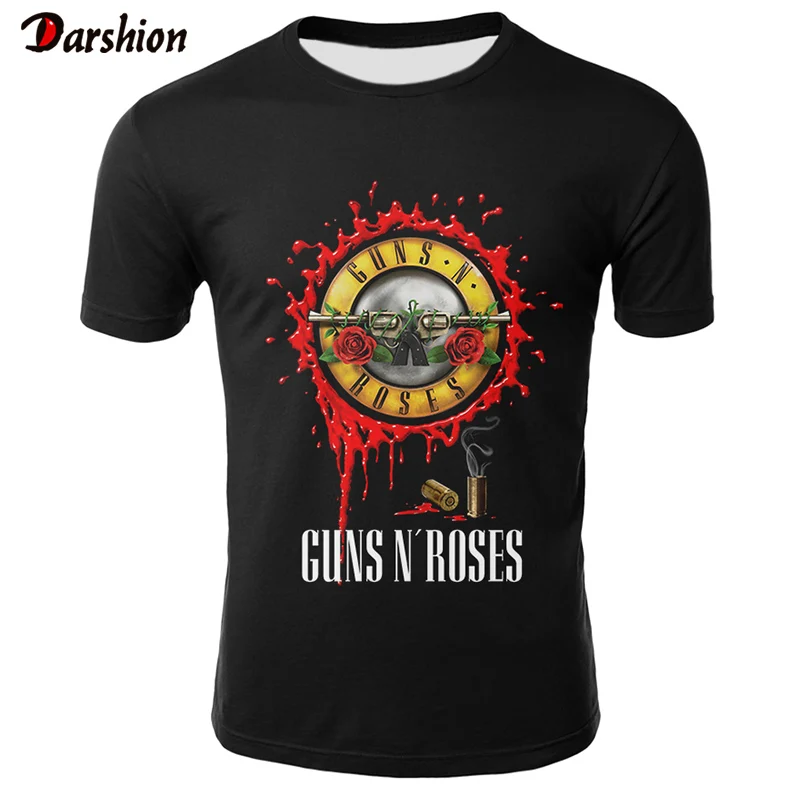 Guns N Roses, Мужская футболка с круглым вырезом и коротким рукавом, Мужская/женская футболка, летняя, высокое качество, повседневная, уличная, Camiseta, 3D футболка