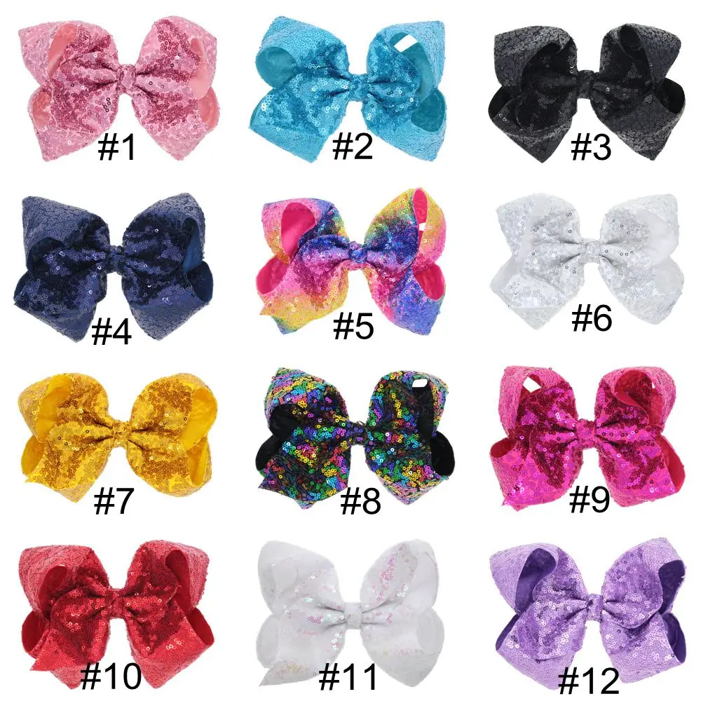 

Модные зажимы для волос с бантом для маленьких девочек, зажимы для волос с блестками и бантом, реквизит для детской фотографии, аксессуары д...