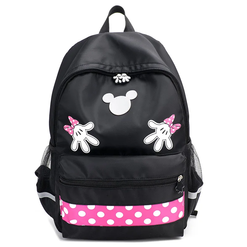 Disney Children's Cartoon Minnie Mickey Backpack Boys Girls Schoolbag Fashion Cute Canvas Large Capacity Travel Bag |