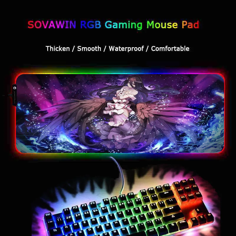 MRGBEST персонаж аниме Overlord Девушка светодиодный игровой RGB большой геймер Коврик