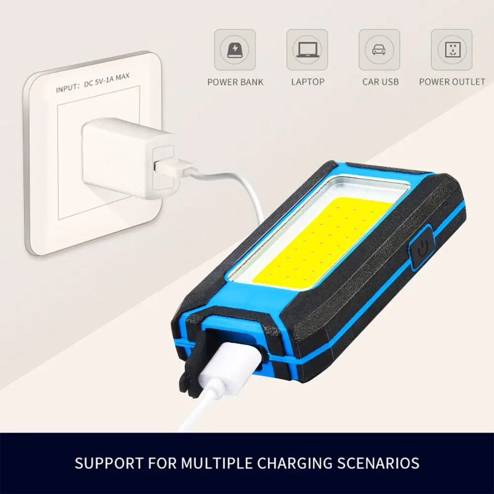warsun y39 emergency car repairing 10w led worklight rechargeable with magnetic base and phone charging power bank free global shipping