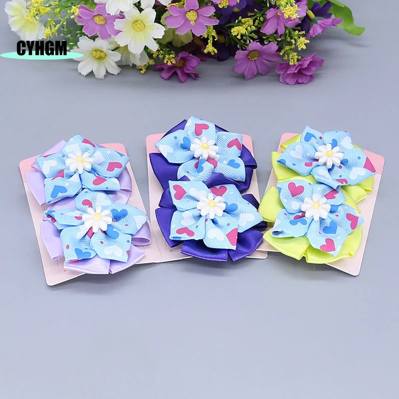 

wholesale new designer ribbon hair clips for girls silk hairpins for kids cute Barrettes hanfu hair accessory S06-10