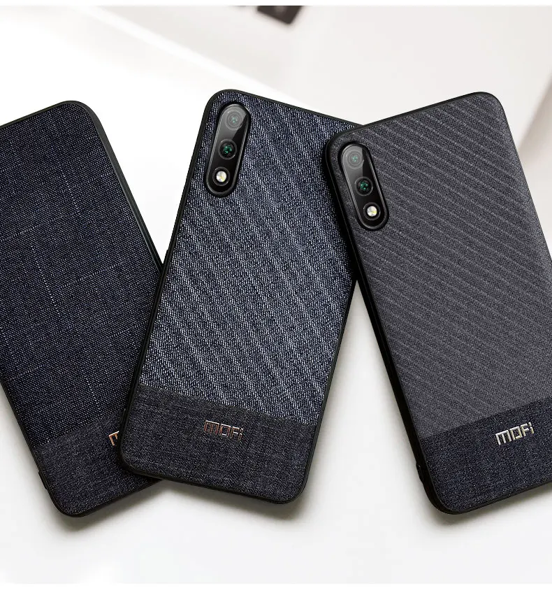 Для huawei Honor 9X Pro чехол MOFI для huawei Honor 9X чехол Мягкая задняя крышка тканевый протектор для мужчин темно Honor9X Pro