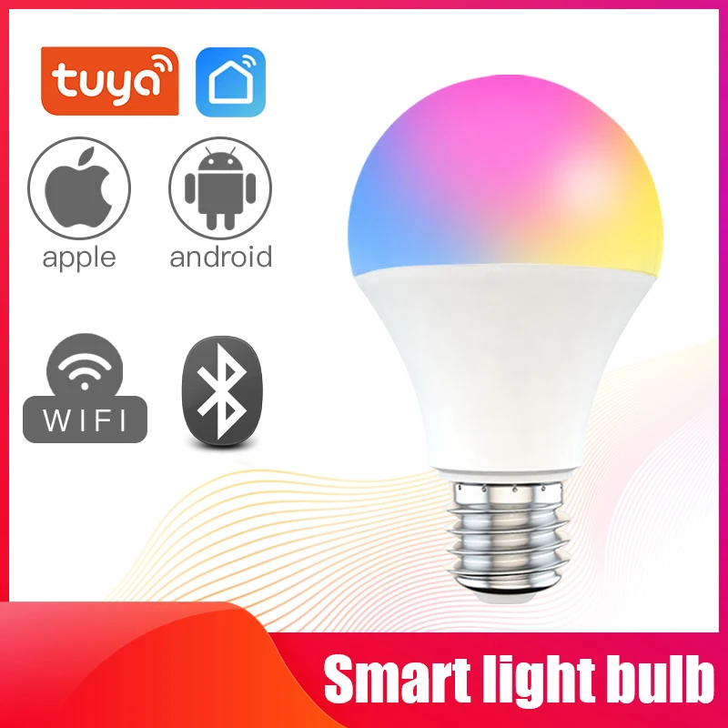 Smart Wifi Bulb Dimming Light Bulb 9W RGBCW Smart Light Bulb Voice Control Work With Alexa Google Home Decor Assistant Lampara