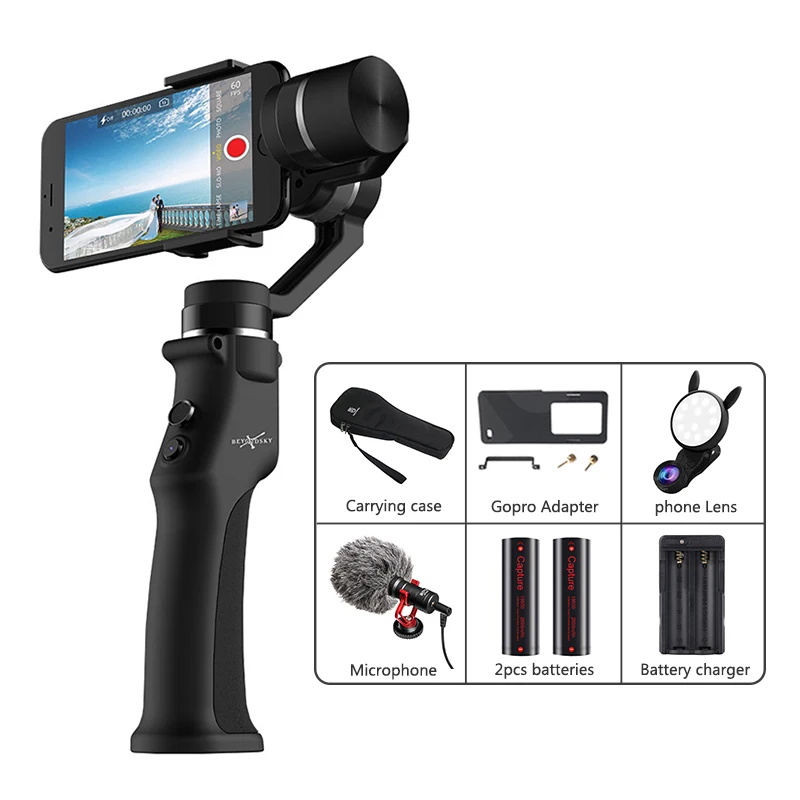 6 BEYONDSKY EYEMIND ручной карданный 3-осевой стабилизатор мобильного iPhone Andriod экшн Камера Yi Gopro Sjcam eken VS ZHIYUN Smooth 4 - Цвет: 6