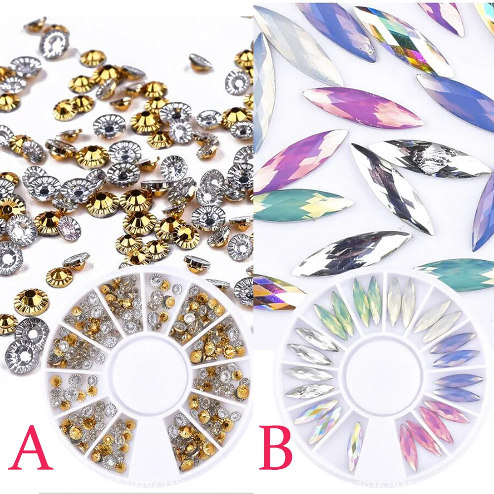 Bittb AB хрустальные стразы для дизайна ногтей радужные круглые бусины Подвески