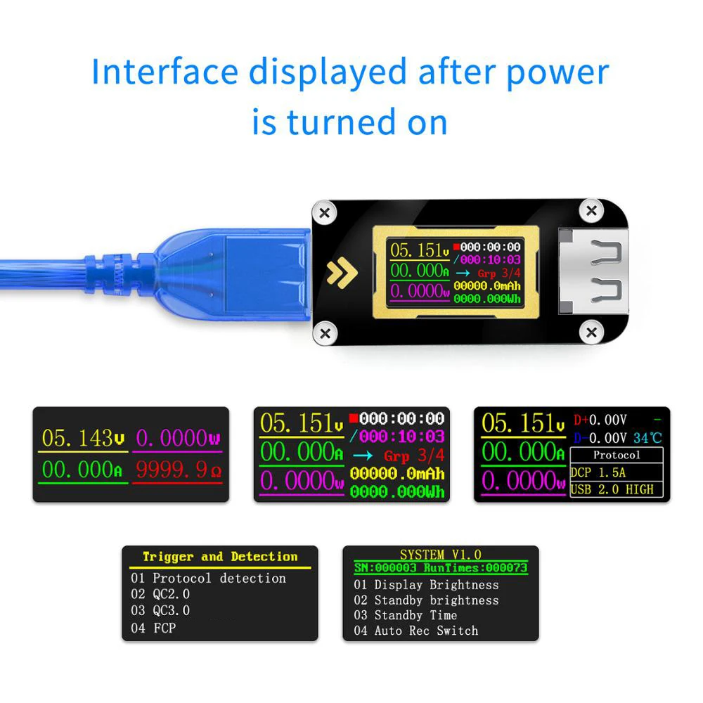 FNB28 измеритель тока и напряжения USB тестер QC2.0/QC3.0/FCP/SCP/AFC протокол быстрой зарядки